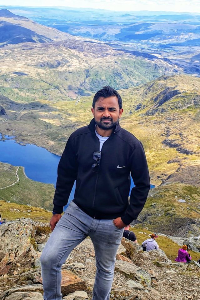 Hemant Kumar at the summit of Snowdon